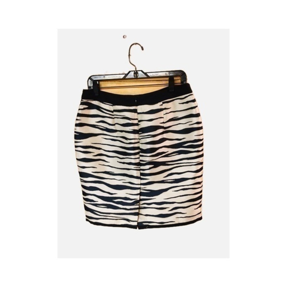 Ann Taylor Zebra Fabric Mini Skirt - Black & White